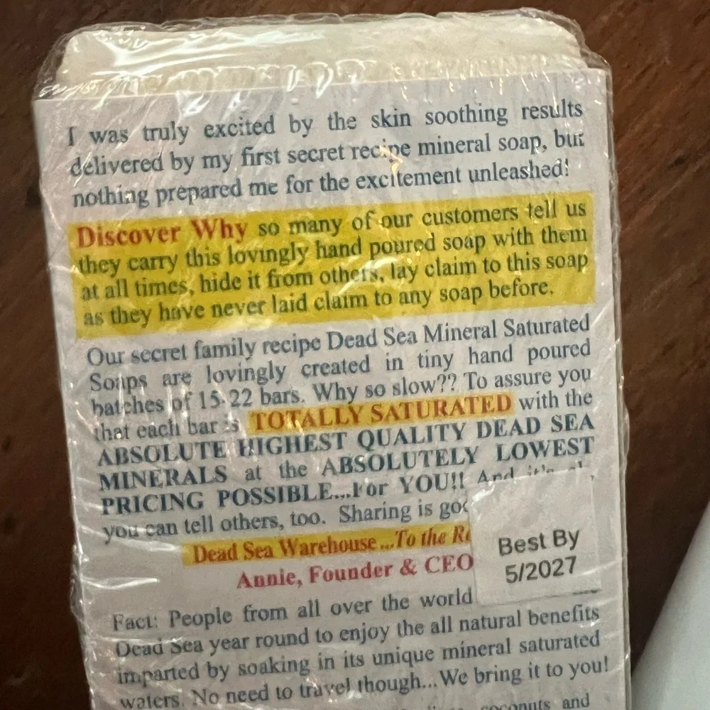 🆕Dead Sea Warehouse**Amazing Minerals Skin Polish & Soap**Dead Sea Salt Scrub**